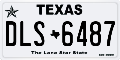 TX license plate DLS6487