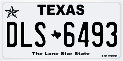 TX license plate DLS6493
