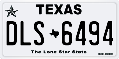TX license plate DLS6494
