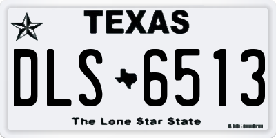TX license plate DLS6513