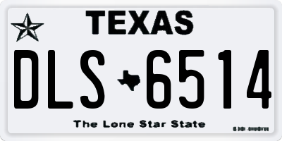 TX license plate DLS6514