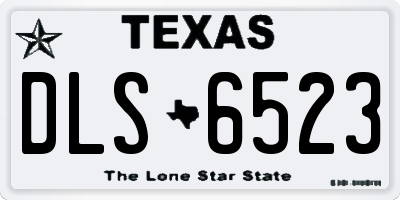 TX license plate DLS6523