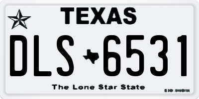 TX license plate DLS6531