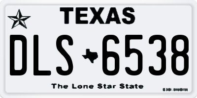 TX license plate DLS6538