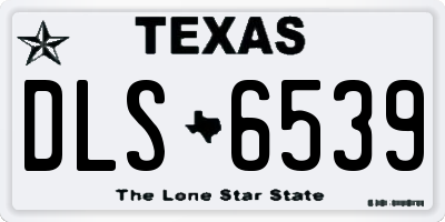 TX license plate DLS6539