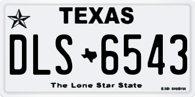TX license plate DLS6543