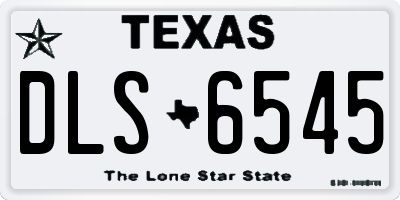 TX license plate DLS6545
