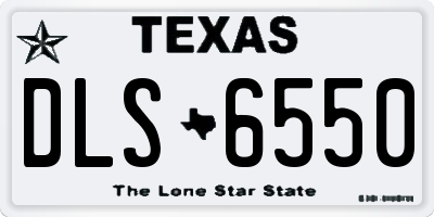 TX license plate DLS6550