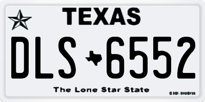TX license plate DLS6552
