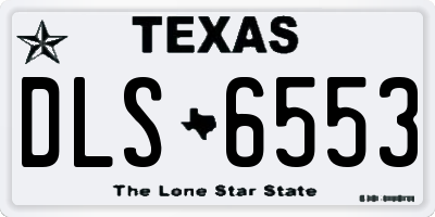 TX license plate DLS6553