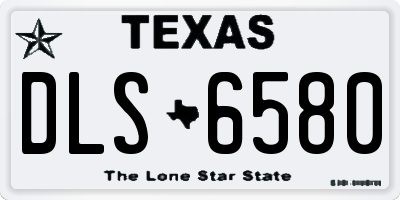 TX license plate DLS6580