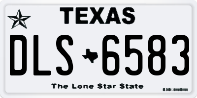 TX license plate DLS6583