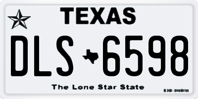 TX license plate DLS6598