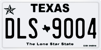 TX license plate DLS9004
