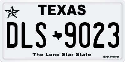 TX license plate DLS9023