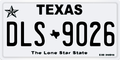 TX license plate DLS9026