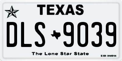 TX license plate DLS9039