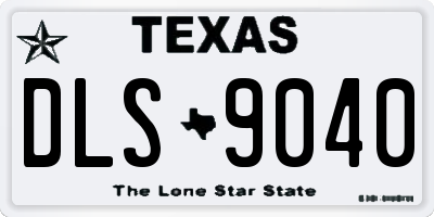 TX license plate DLS9040
