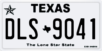 TX license plate DLS9041