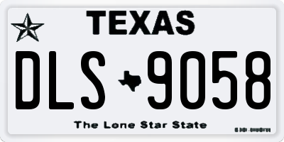 TX license plate DLS9058