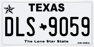 TX license plate DLS9059
