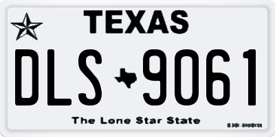 TX license plate DLS9061