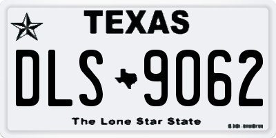 TX license plate DLS9062