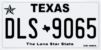 TX license plate DLS9065