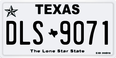 TX license plate DLS9071