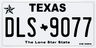 TX license plate DLS9077