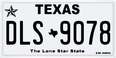 TX license plate DLS9078
