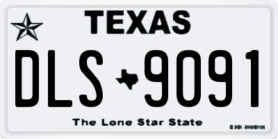TX license plate DLS9091