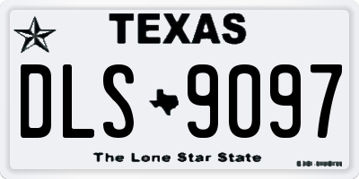 TX license plate DLS9097