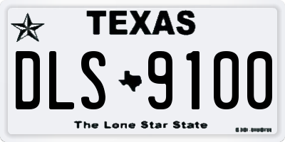 TX license plate DLS9100