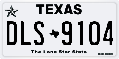 TX license plate DLS9104