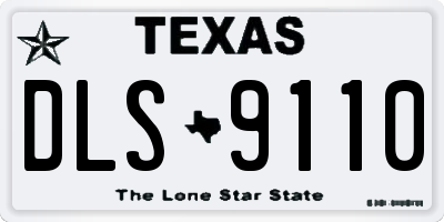 TX license plate DLS9110