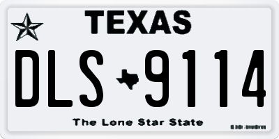 TX license plate DLS9114