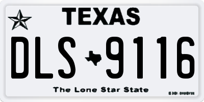 TX license plate DLS9116