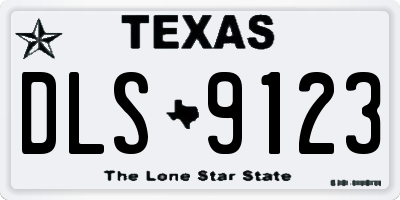 TX license plate DLS9123