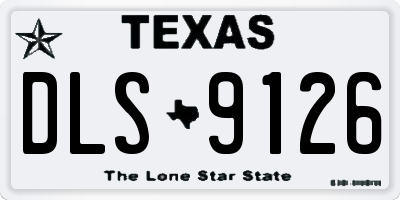 TX license plate DLS9126
