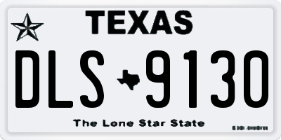 TX license plate DLS9130