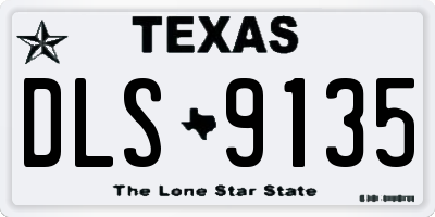 TX license plate DLS9135