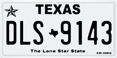 TX license plate DLS9143