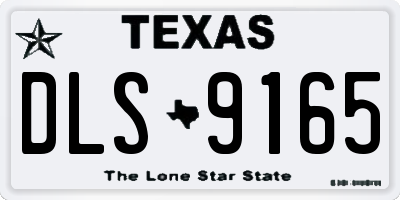 TX license plate DLS9165