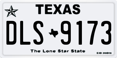 TX license plate DLS9173