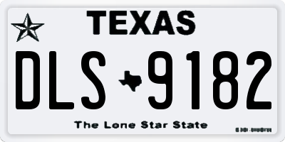 TX license plate DLS9182