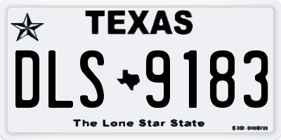 TX license plate DLS9183