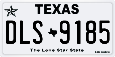 TX license plate DLS9185