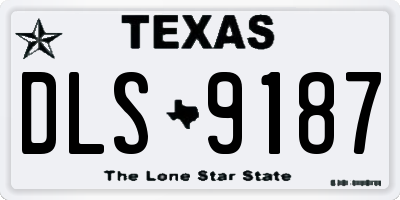 TX license plate DLS9187