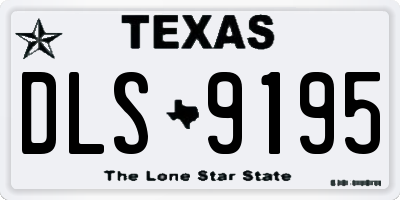 TX license plate DLS9195